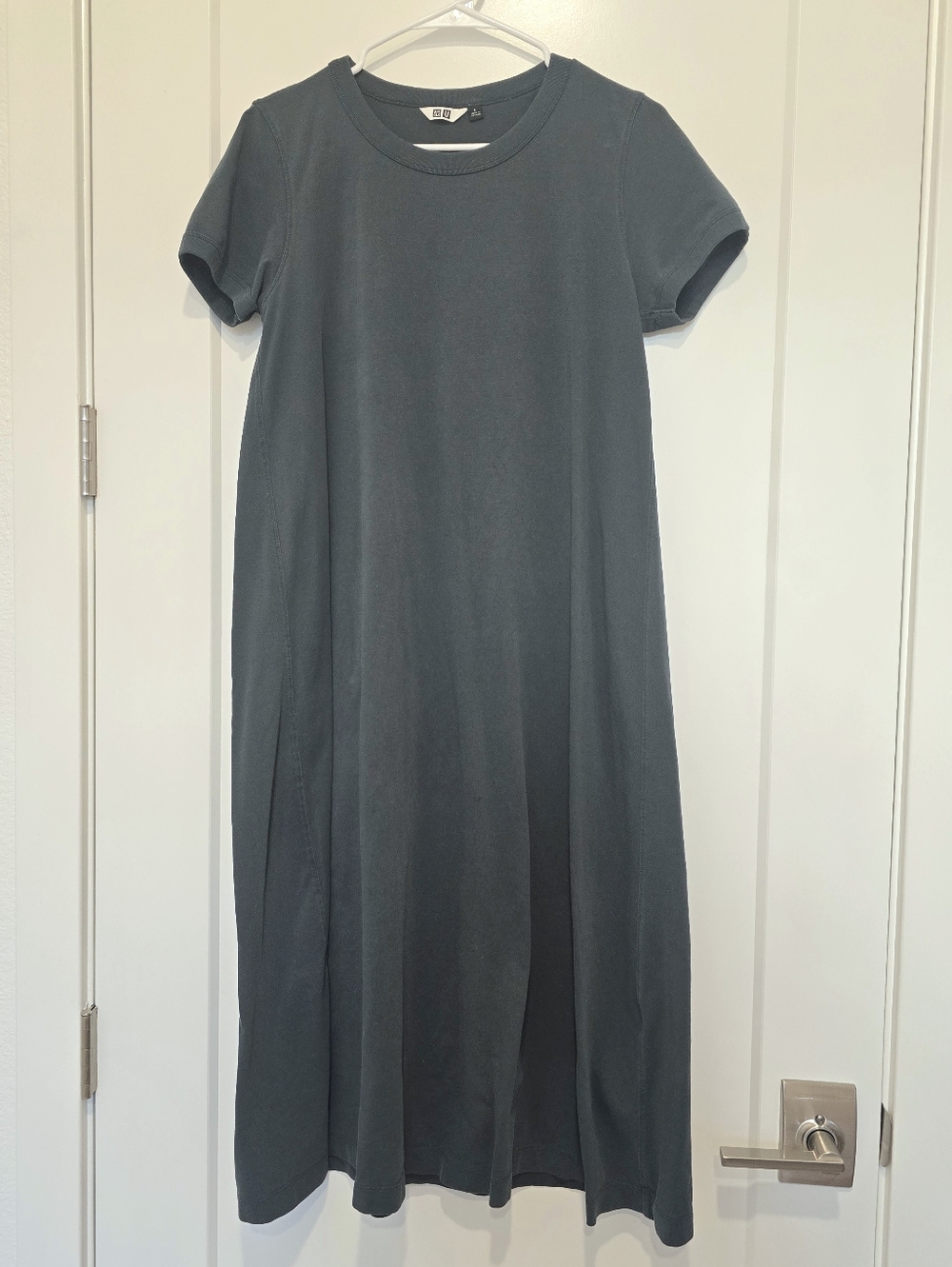 Uniqlo Dark Green Cotton T Shirt Dress